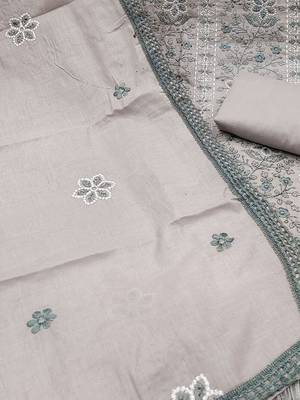 embroidered cotton unstitched dress material 3
