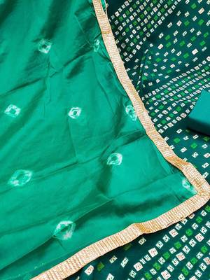 geometric printed embroidered zari unstitched dress material 5