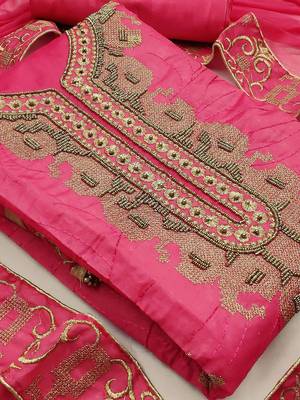 embroidered unstitched dress material 3