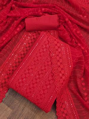 embroidered unstitched dress material 2