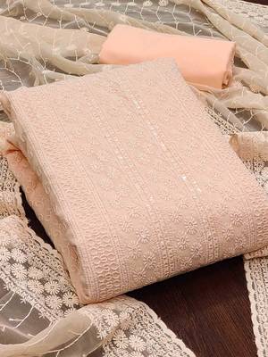 embroidered unstitched dress material 1