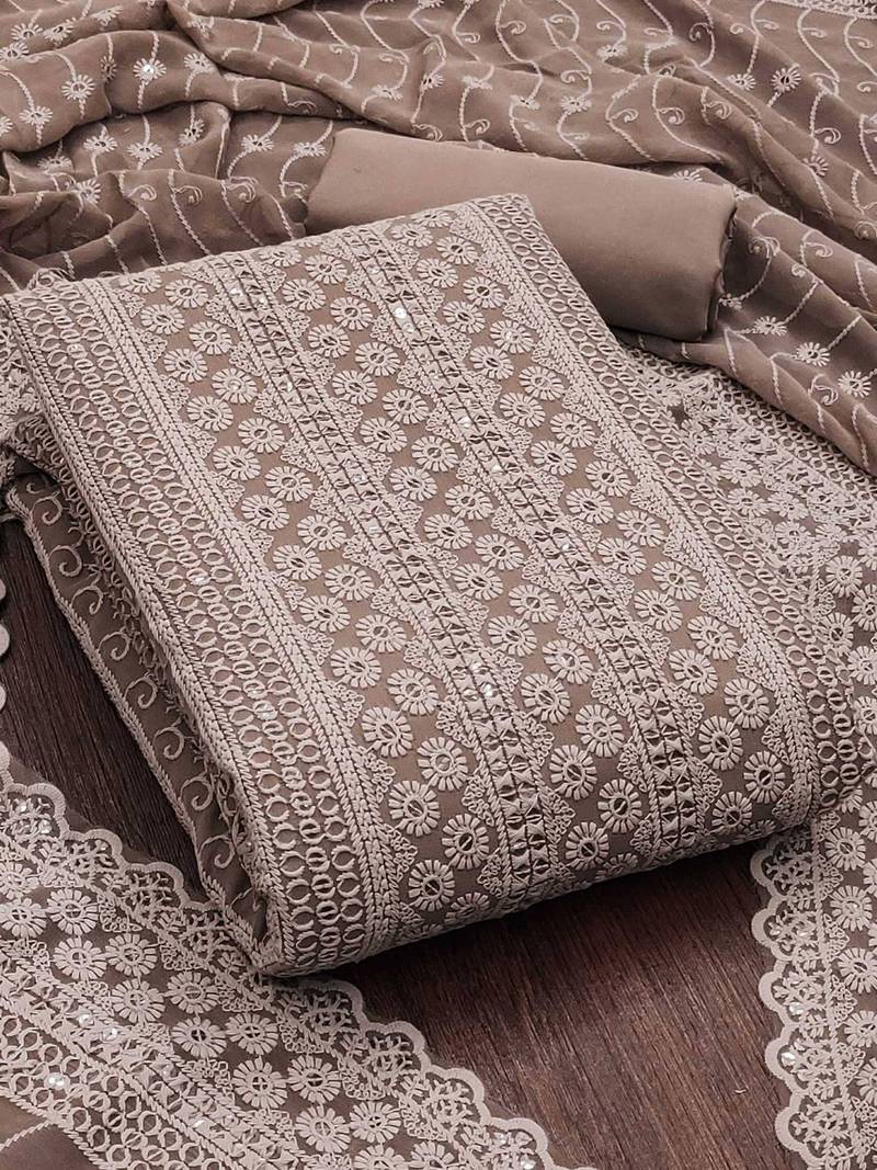 embroidered unstitched dress material