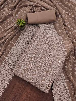 embroidered unstitched dress material 2
