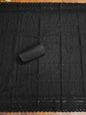 sequin embroidered unstitched dress material 4