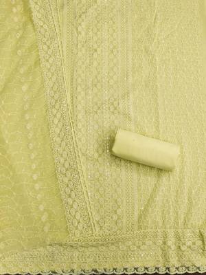 embroidered unstitched dress material 3
