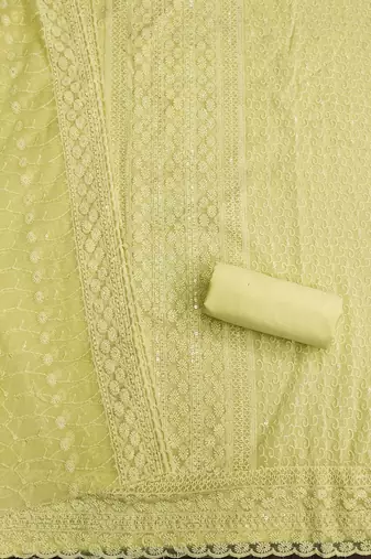 embroidered unstitched dress material