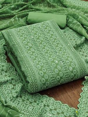 embroidered sequinned unstitched dress material 2