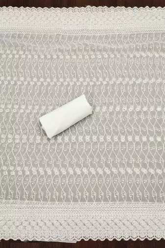 embroidered sequinned unstitched dress material