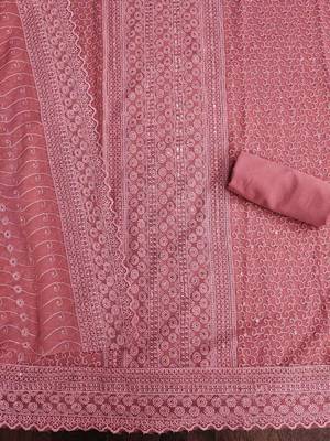 sequin embroidered unstitched dress material 3