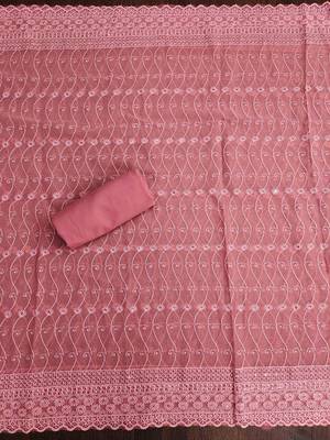 sequin embroidered unstitched dress material 4