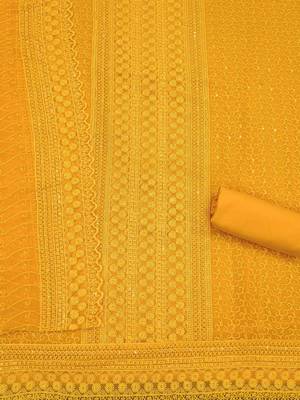 sequin embroidered unstitched dress material 3