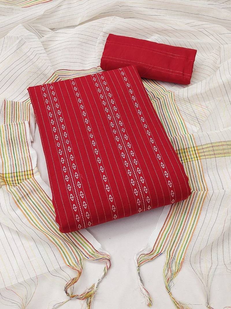 ethnic motifs printed unstitched dress material