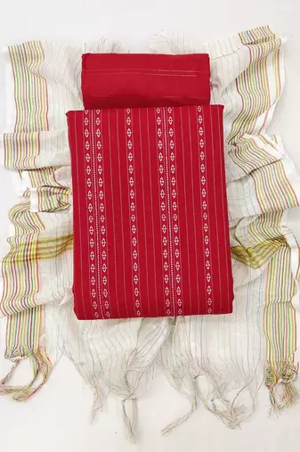 ethnic motifs printed unstitched dress material