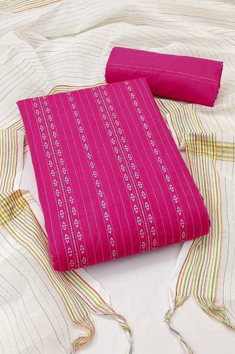 woven design unstitched dress material