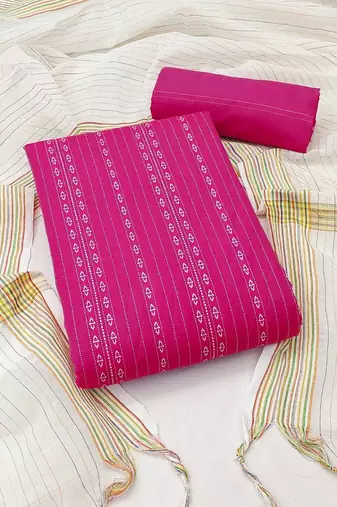woven design unstitched dress material