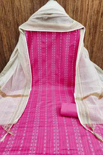 woven design unstitched dress material