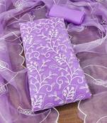 embroidered organza unstitched dress material