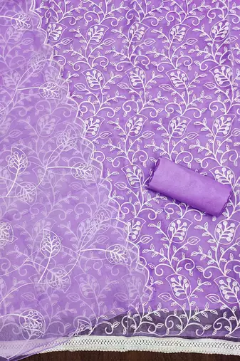 embroidered organza unstitched dress material