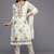 white & gold-toned embroidered unstitched dress material
