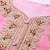 pink & red embroidered unstitched dress material