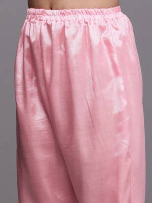 pink & red embroidered unstitched dress material 3