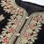 black & red embroidered unstitched dress material