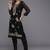 black & red embroidered unstitched dress material