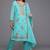 blue & red embroidered unstitched dress material