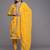 yellow & red embroidered unstitched dress material