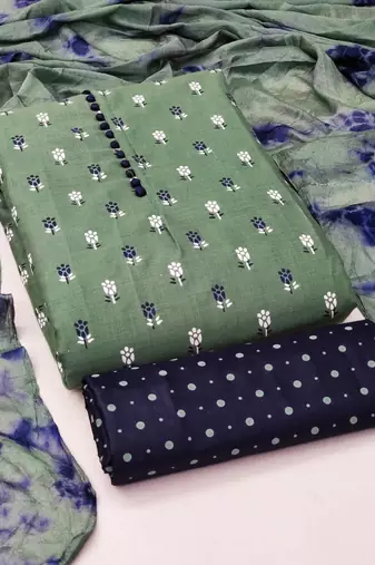 floral printed unstitched dress material