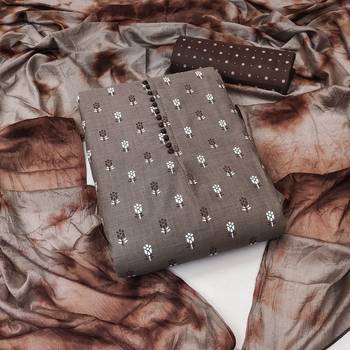floral printed unstitched dress material 1