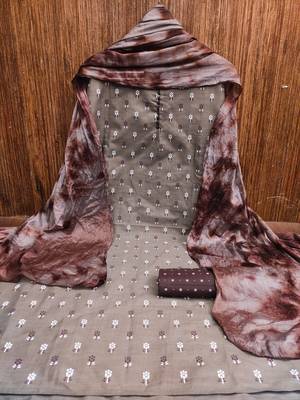 floral printed unstitched dress material 4