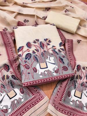 printed unstitched dress material 2