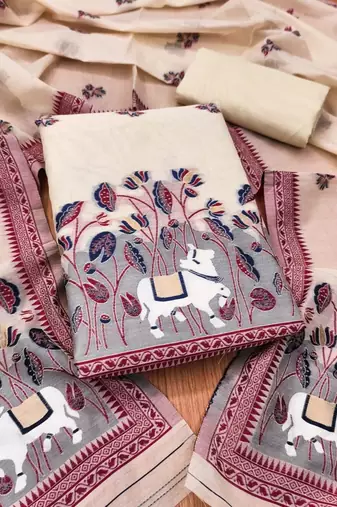 printed unstitched dress material