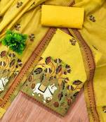 embroidered cotton unstitched dress material