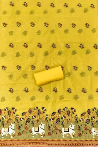 embroidered cotton unstitched dress material