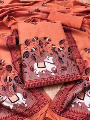 printed unstitched dress material 2