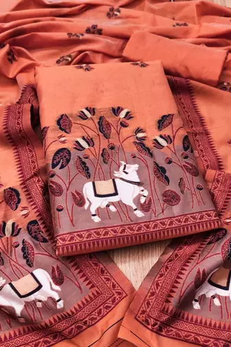 printed unstitched dress material
