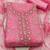 floral embroidered sequinned organza unstitched dress material