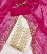 embroidered zari unstitched dress material