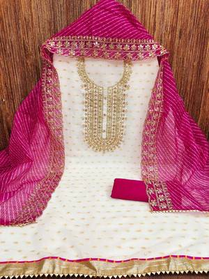 embroidered zari unstitched dress material 3