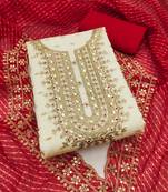 women embroidered unstitched dress material