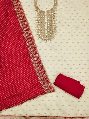 women embroidered unstitched dress material 3