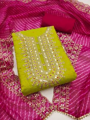 women embroidered unstitched dress material 2