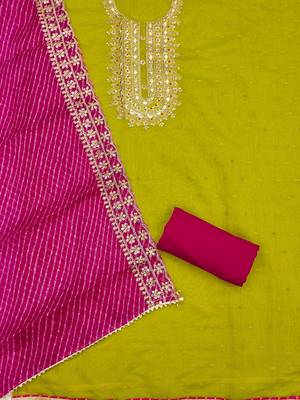 women embroidered unstitched dress material 3