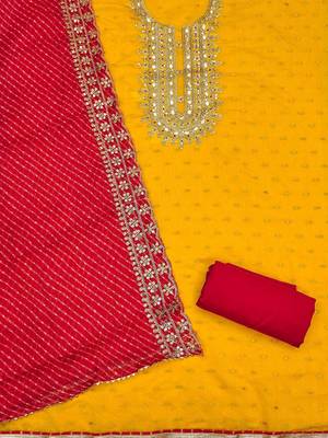 women embroidered unstitched dress material 3