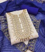 embroidered zari unstitched dress material