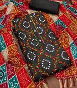 embroidered cotton unstitched dress material