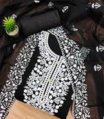 ethnic motifs embroidered unstitched dress material