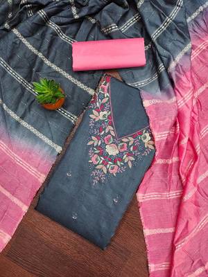 embroidered unstitched dress material 1